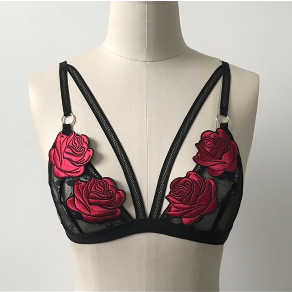 🔴Rose Flower Bralette LAST ONE‼️ - Picture 3 of 5